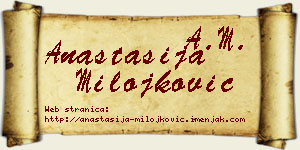 Anastasija Milojković vizit kartica